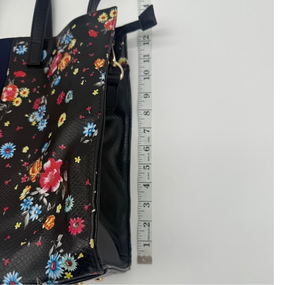 Moda Luxe Colorful Floral Preppy Large Satchel Handbag - Picture 16 of 16